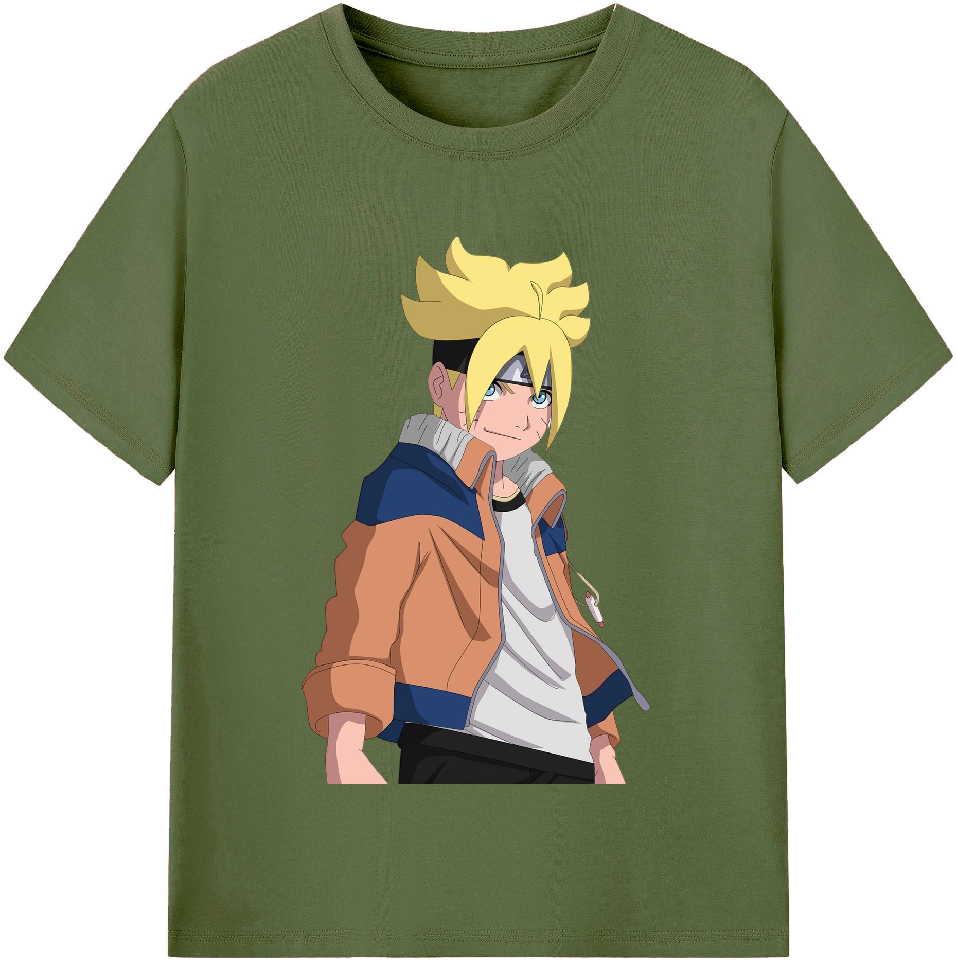 （画像用） NARUTO -ナルト- うずまき ナルト Uzumaki Naruto 綿100％半袖Tシャツ（フロントプリント）